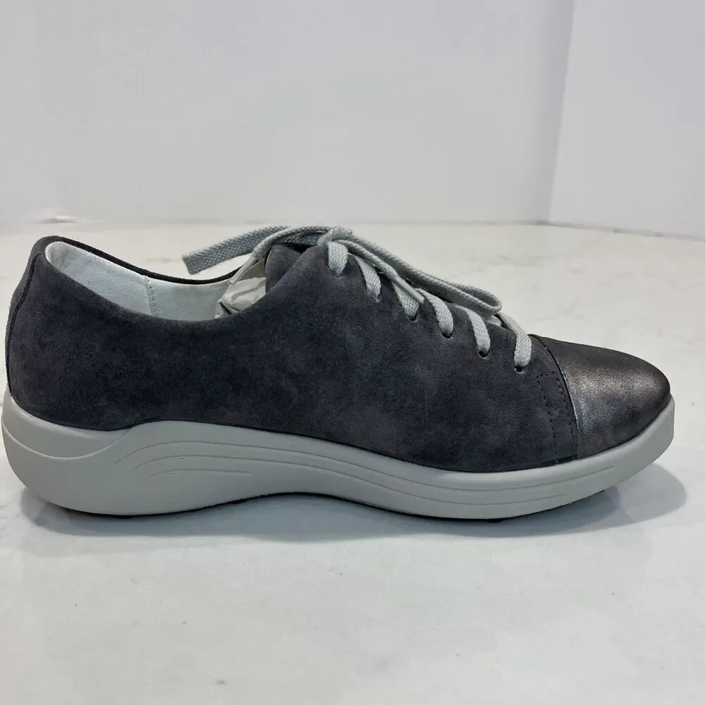 Romika NEW Sina Gray Suede‎ Comfort Cap Toe Casual Sneakers Shoes EU 37 6-6.5